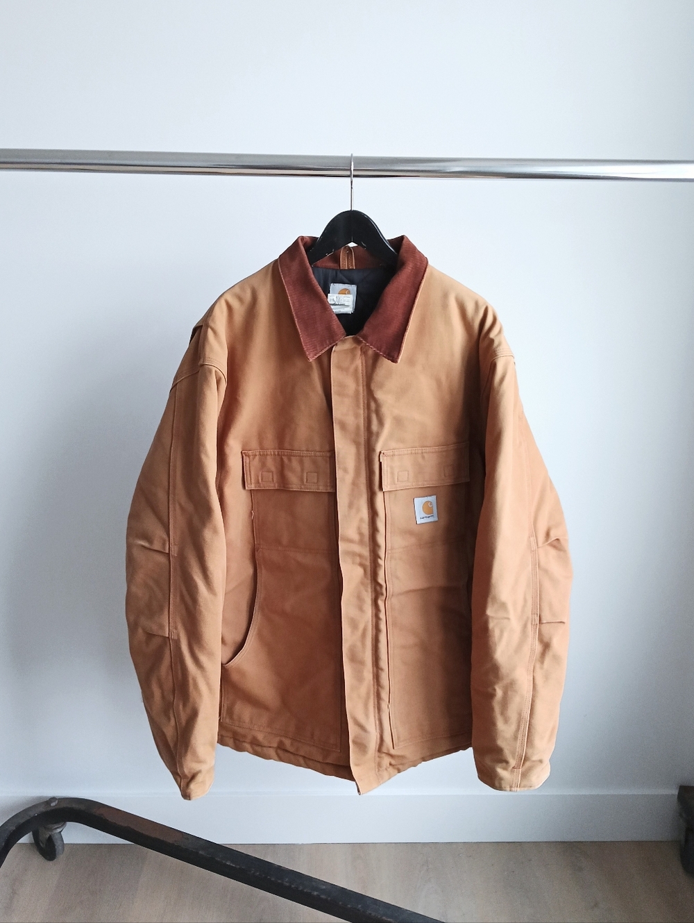 Vintage Y2K Carhartt Brown Duck Barn Coat Jacket Size 56 Workwear Lined